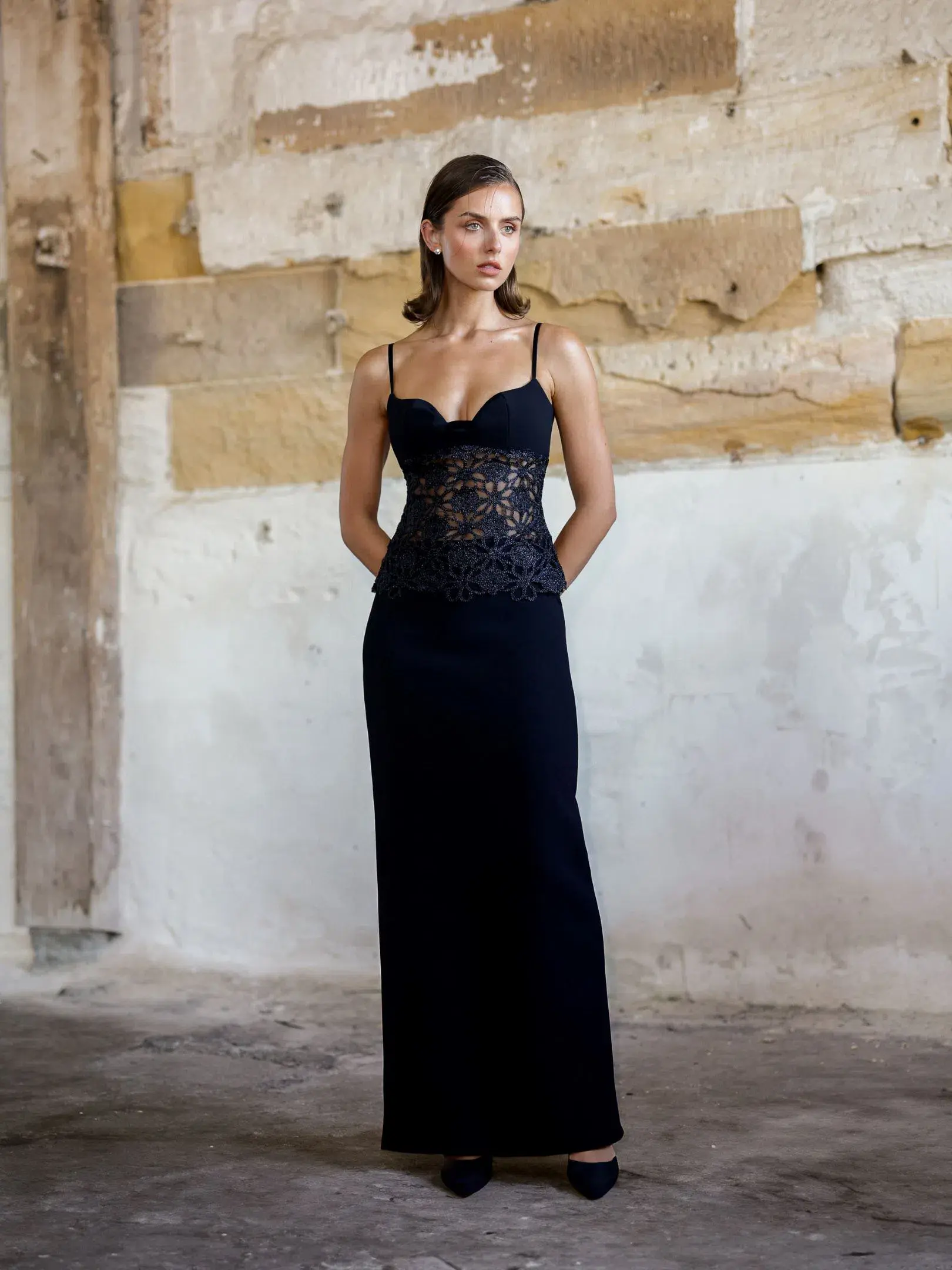 Arcina Ori Stas Top and Sloan Skirt Set Black Size 8 - Image 1