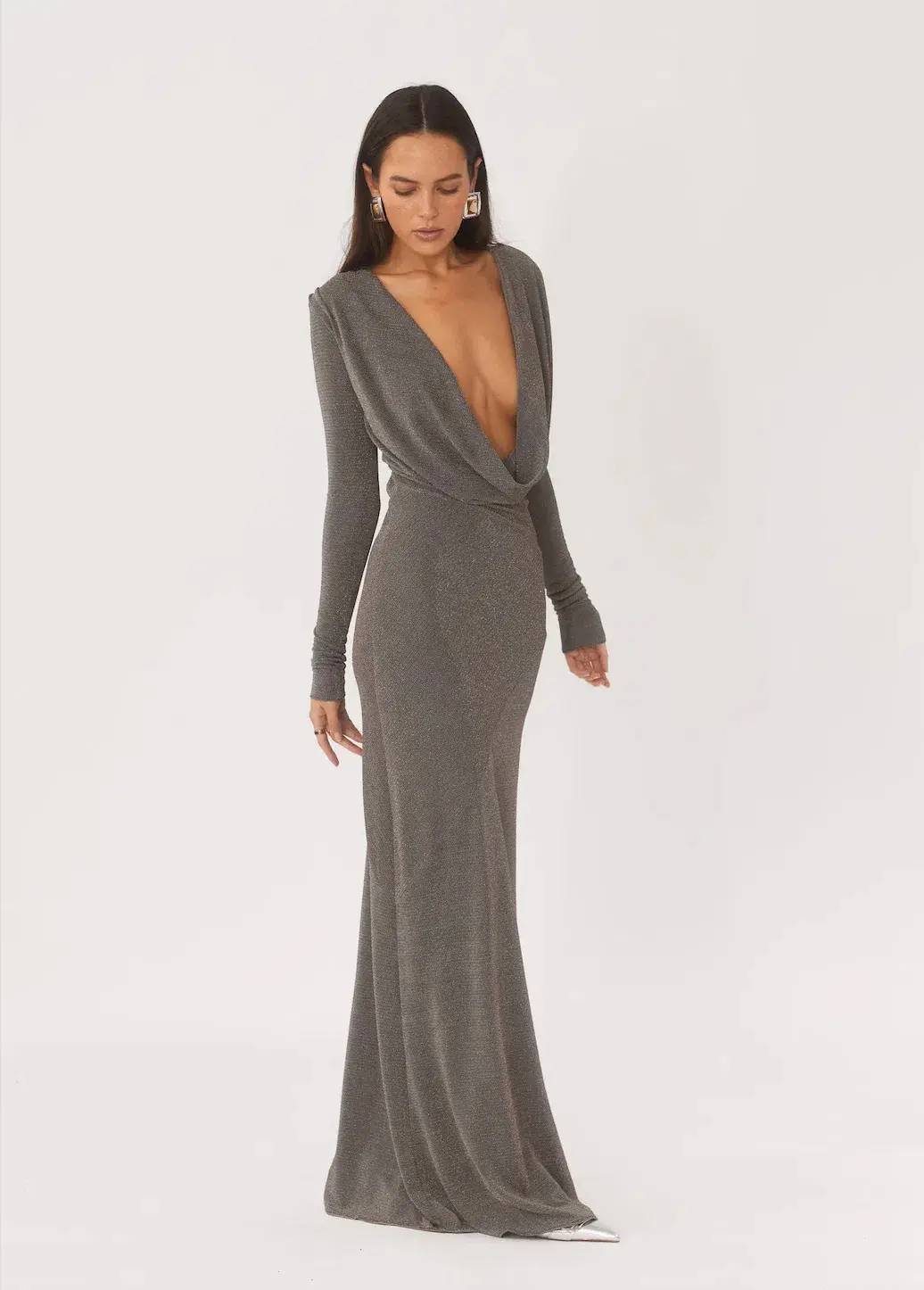 Arcina Ori Jen Dress Grey Size 8 - Image 4