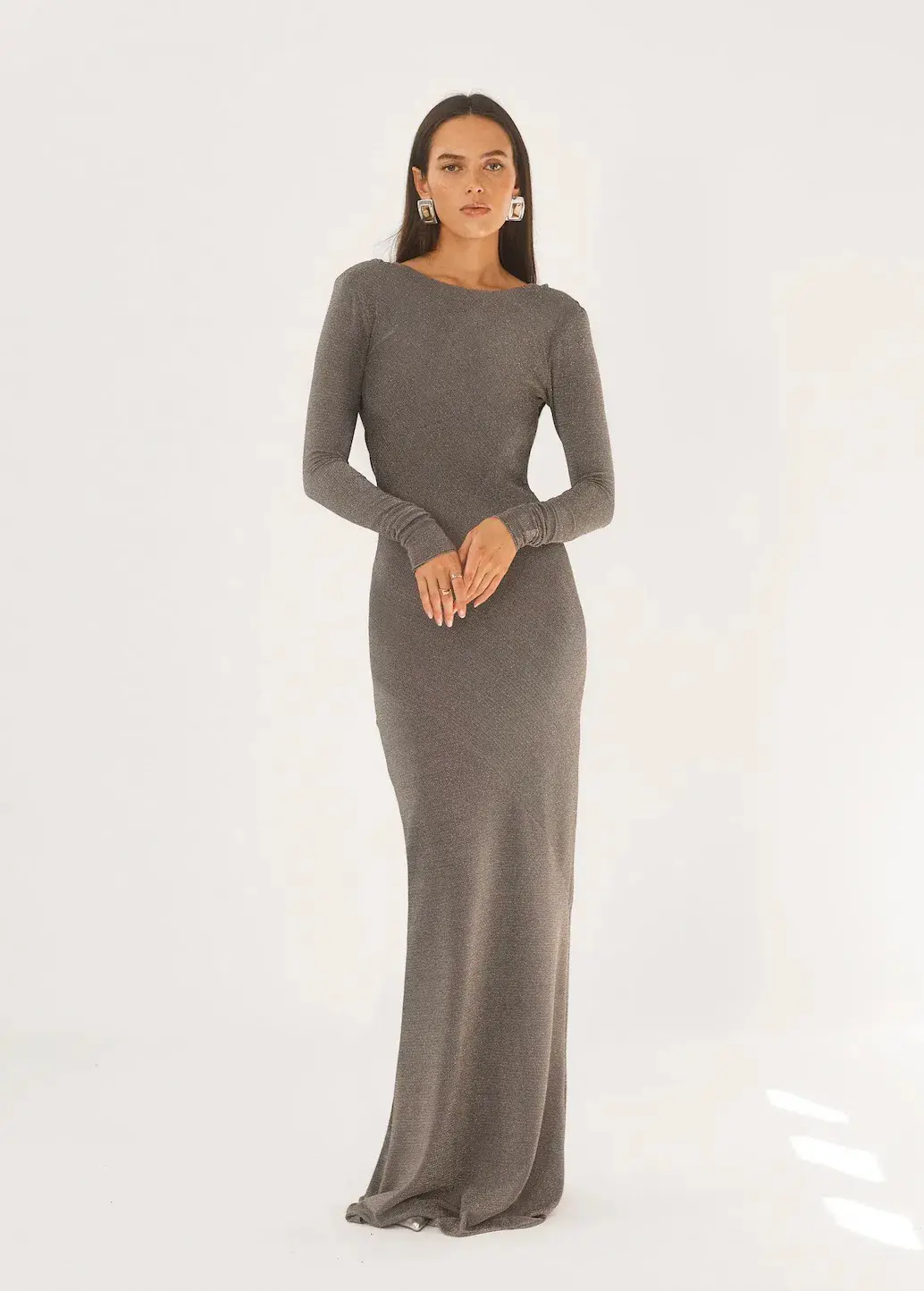 Arcina Ori Jen Dress Grey Size 8 - Image 8