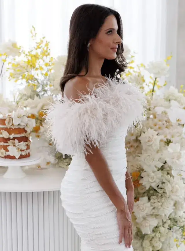 Rachel Gilbert Zion Gown in Ivory Size 1/ AU 8 - Image 4