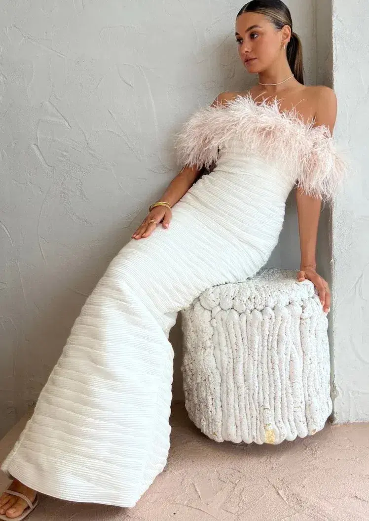 Rachel Gilbert Zion Gown in Ivory Size 1/ AU 8 - Image 3