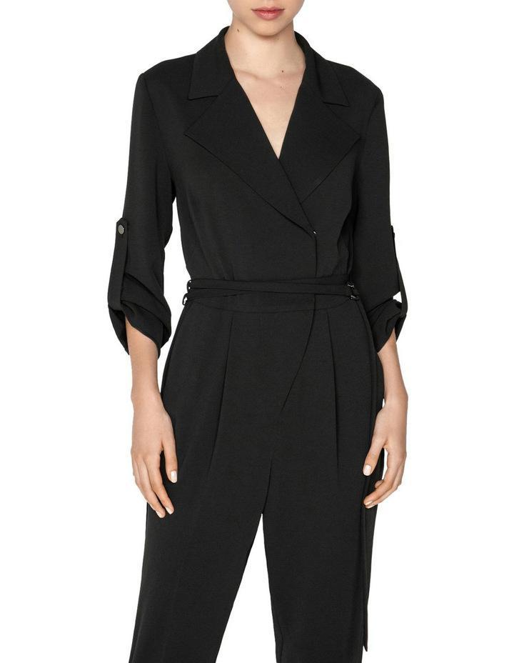 Cue Trench Tapered Jumpsuit Black Size 8 - Image 2