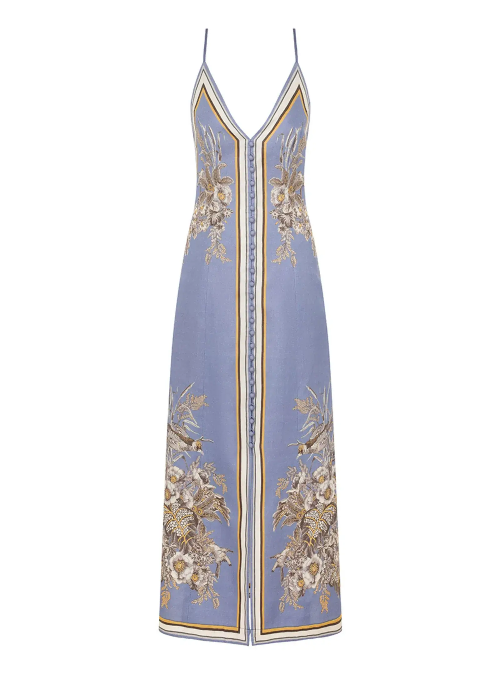 Zimmermann Ottie Slip Dress in Blue Floral Size 2 / AU 12 - Image 3
