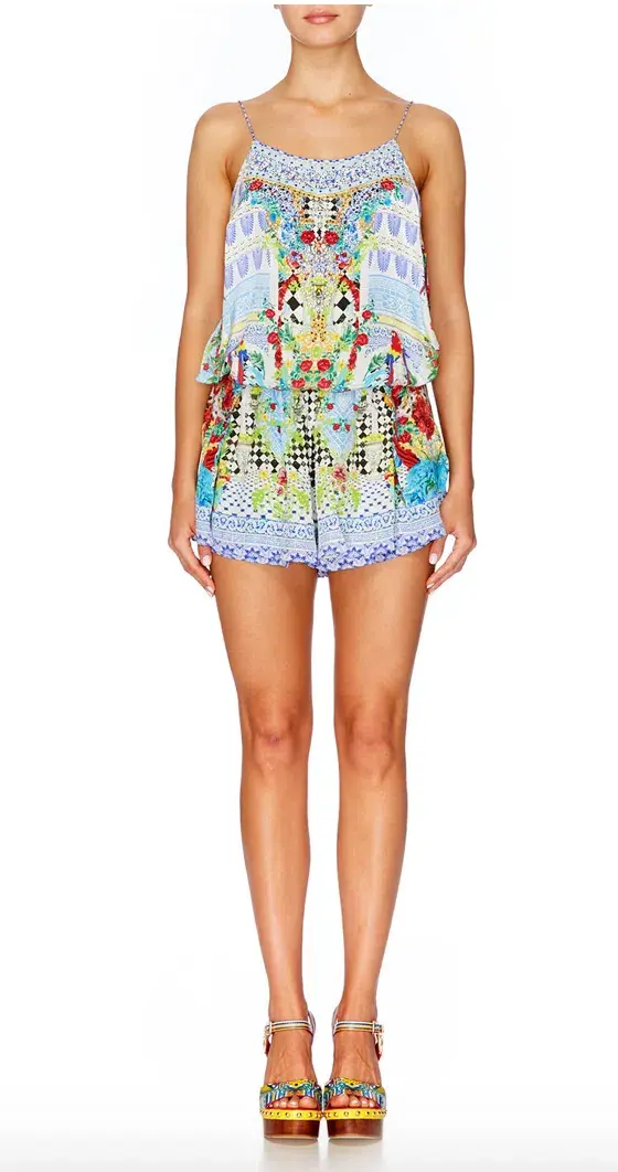 Camilla Masking Madness Shoestring Strap Playsuit Size 10 - Image 4