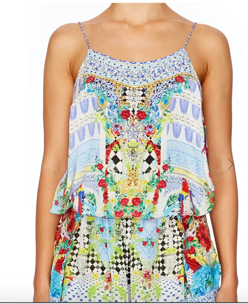 Camilla Masking Madness Shoestring Strap Playsuit Size 10 - Image 1