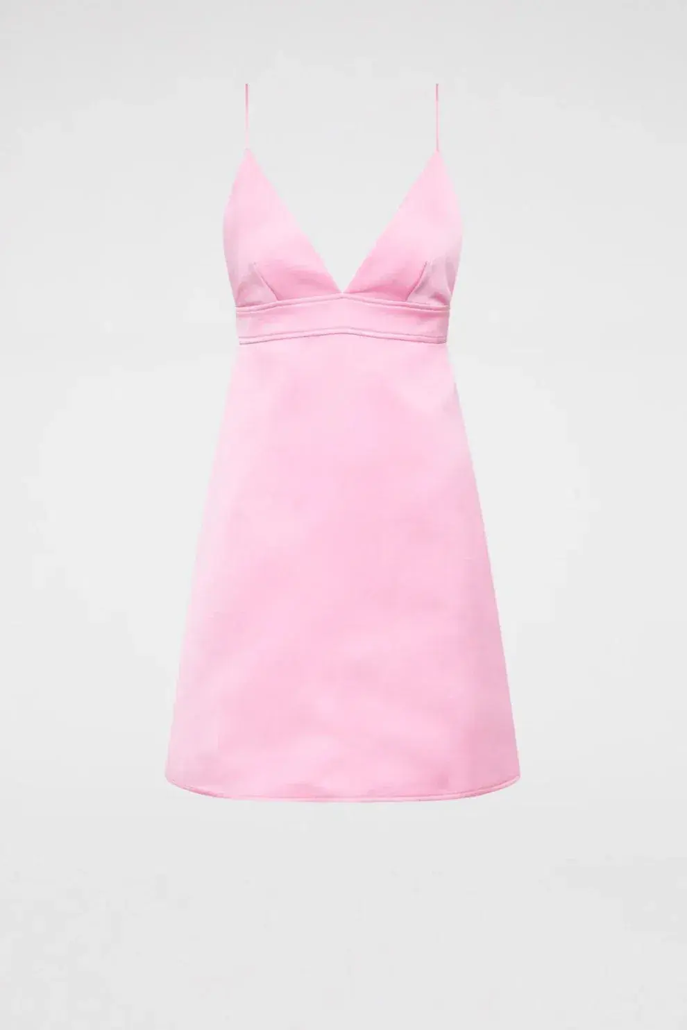 Scanlan Theodore Satin Shoestring Mini Dress Size 10 - Image 4