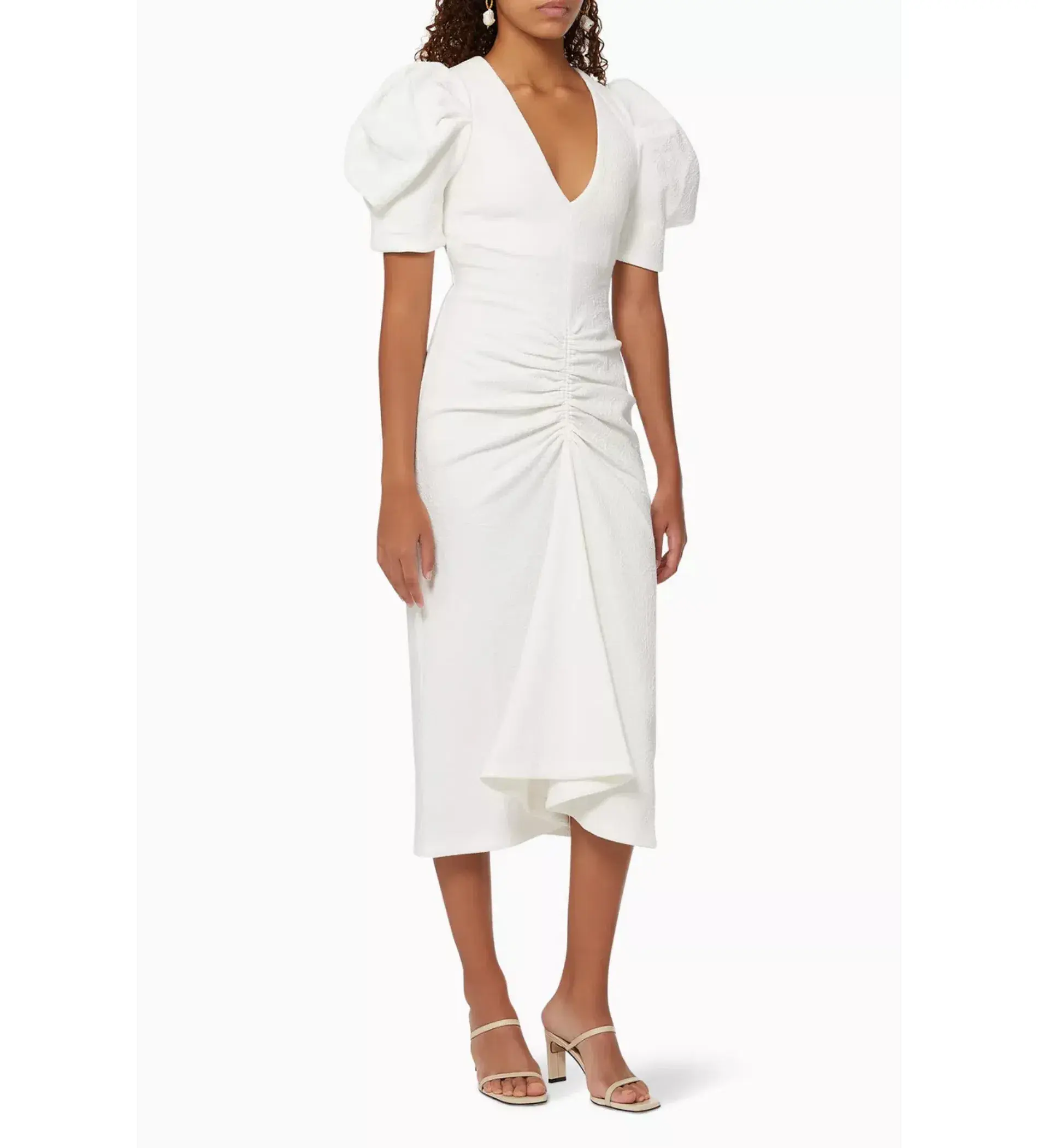Acler Ivory Oxford Dress White Size Au 10 - Image 1