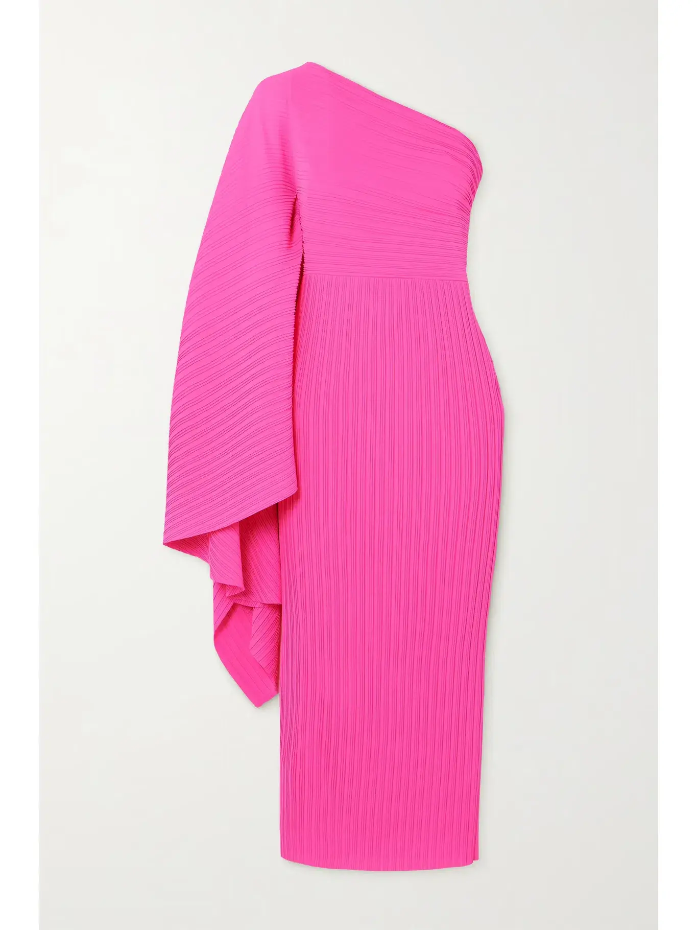 Solace London Lenna Lady One-sleeve Draped Midi Dress  Pink Size Au 8 - Image 4
