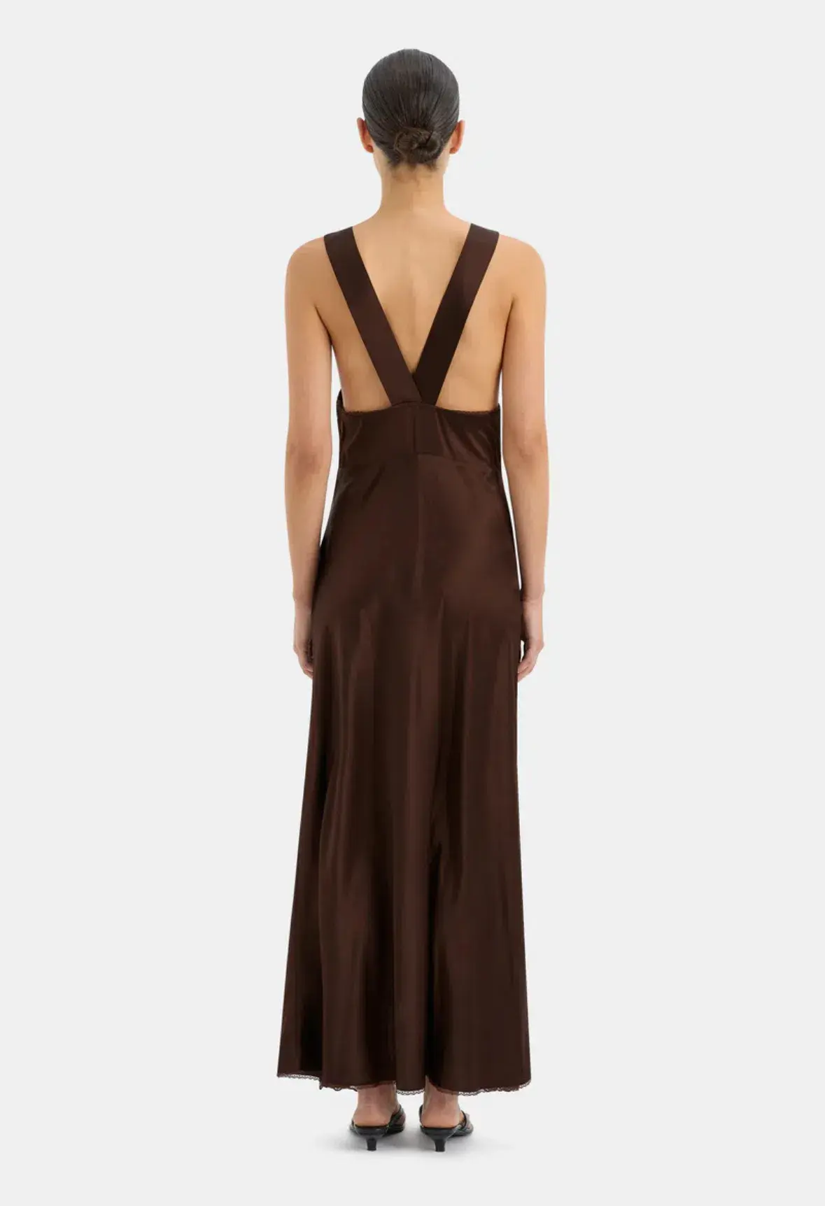 Sir the Label Aries Cut Out Gown Chocolate Brown Size 1 / AU 8 - Image 3