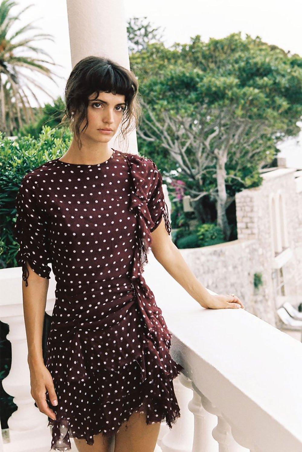 Sir the Label Marceau Dress Burgundy Size AU 8 - Image 4