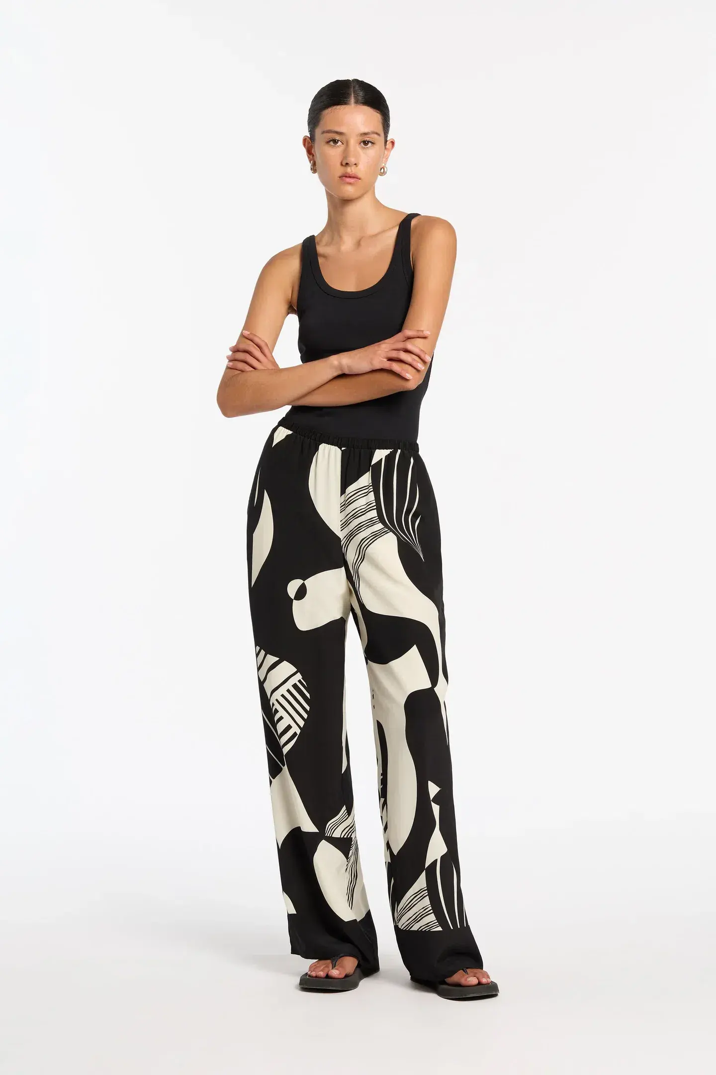 Sir the Label Realisme Pant in Papier Print Size AU 8 - Image 1