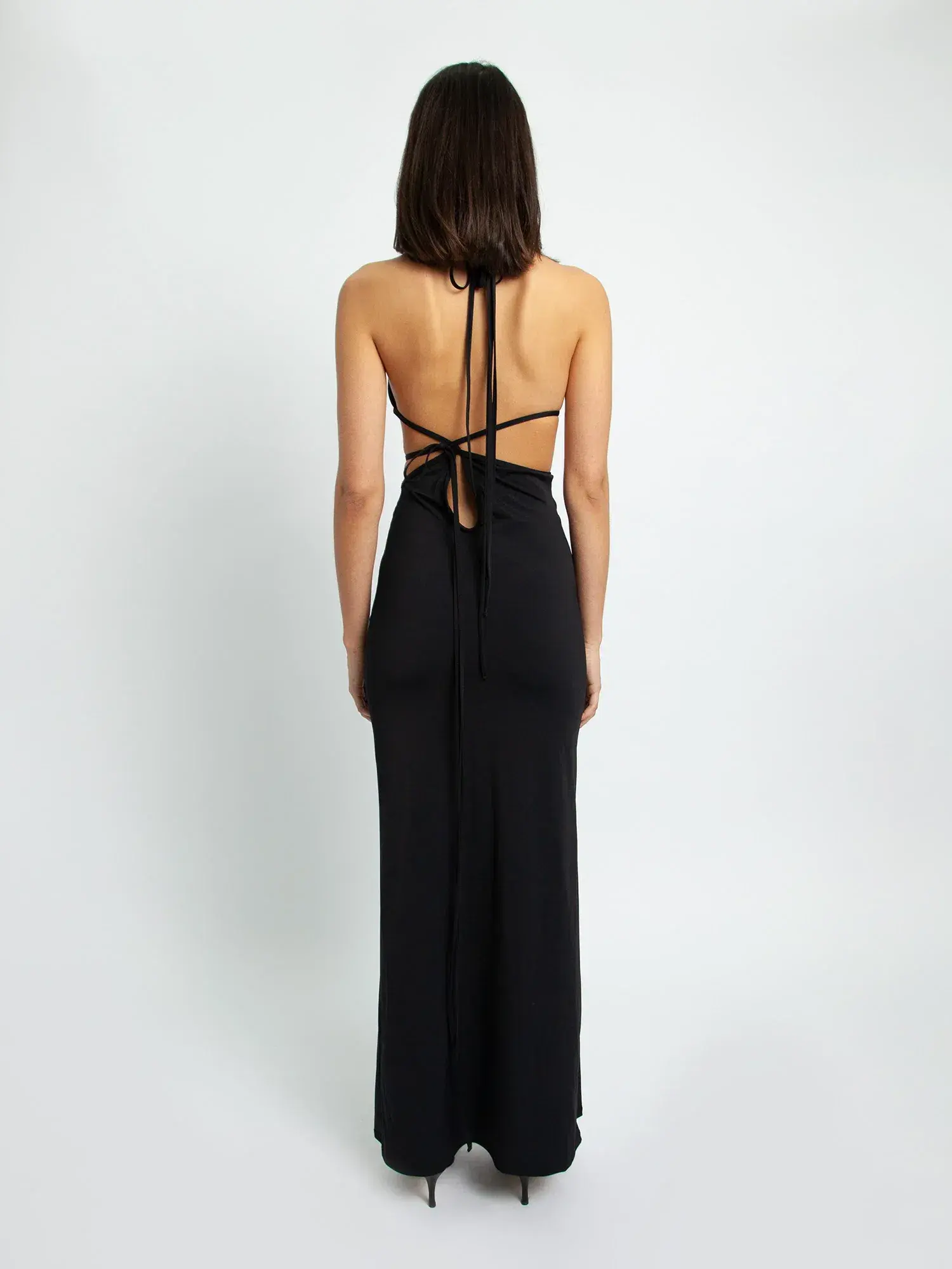 Christopher Esber Displace Lycra Dress in Black Size 8 - Image 3