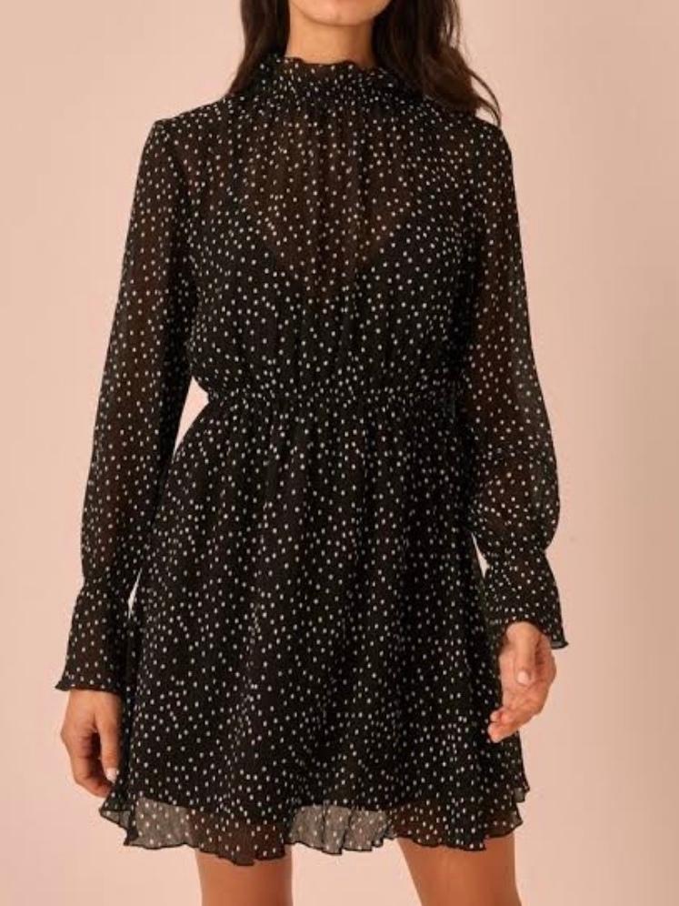 The Fifth Label Assemblage Long Sleeve Mini Dress Black Size 8 - Image 2