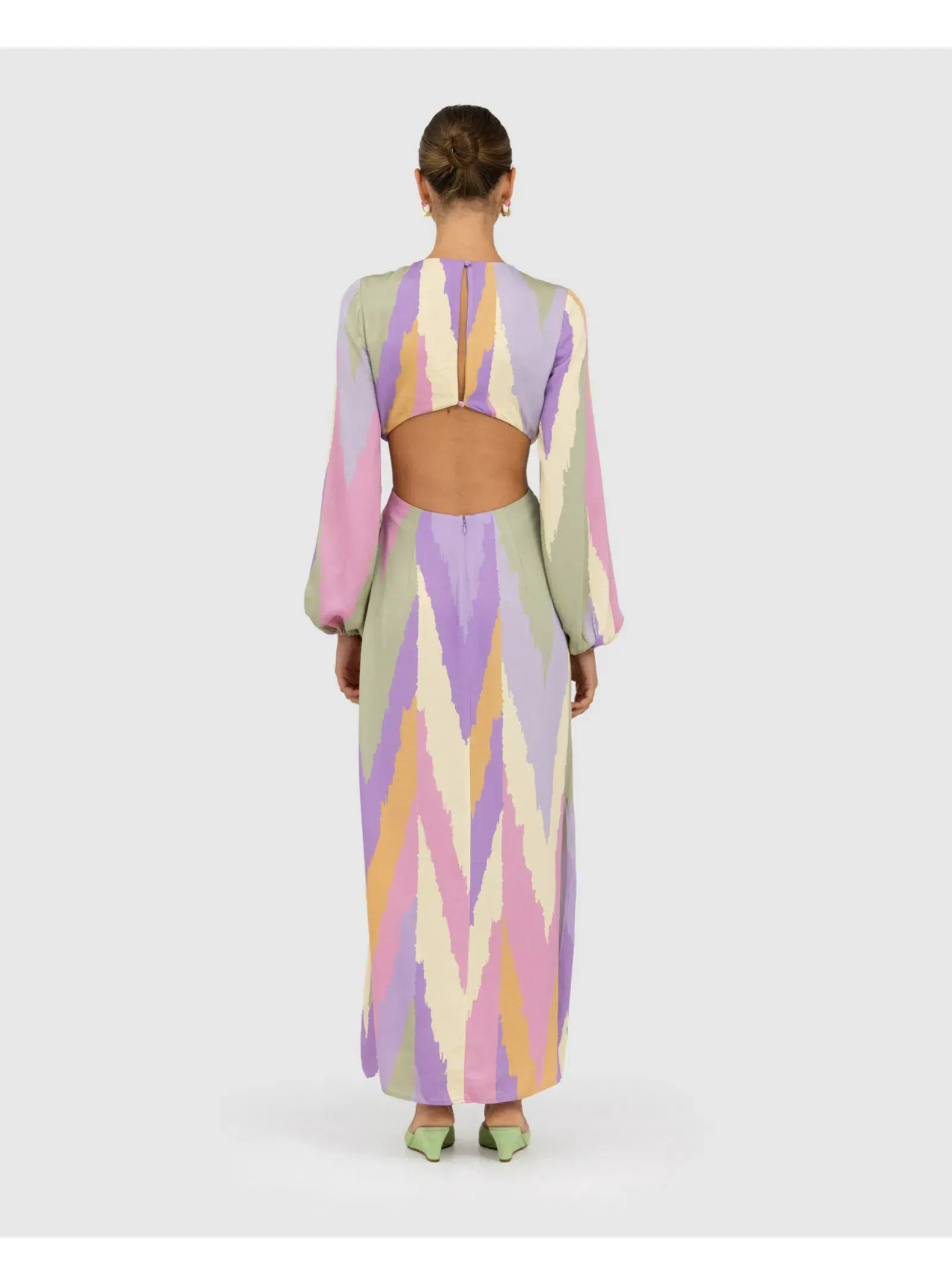 The Wolf Gang Marrakesh Cut Out Maxi Dress Multi Size AU 8 - Image 4