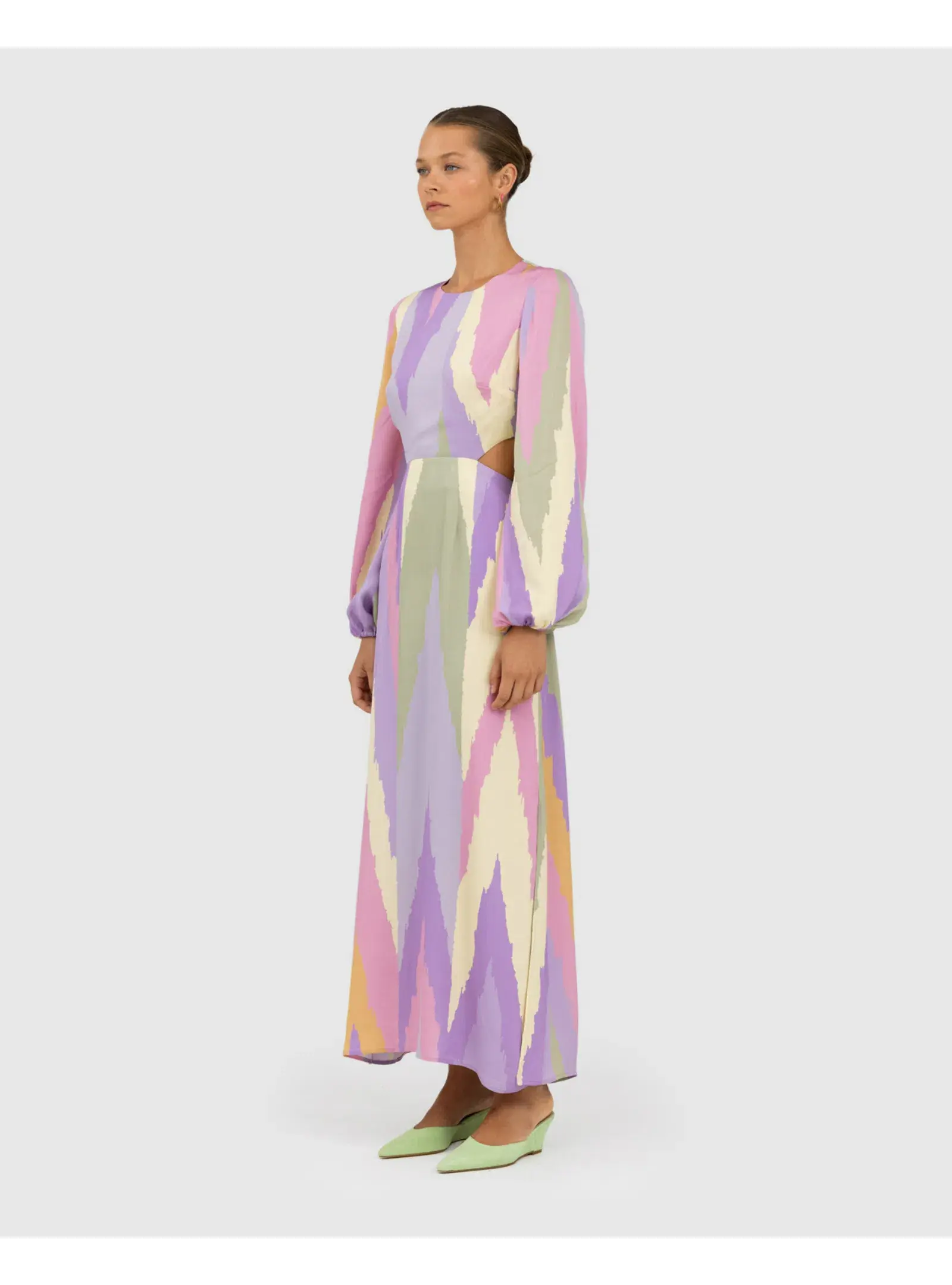 The Wolf Gang Marrakesh Cut Out Maxi Dress Multi Size AU 8 - Image 3
