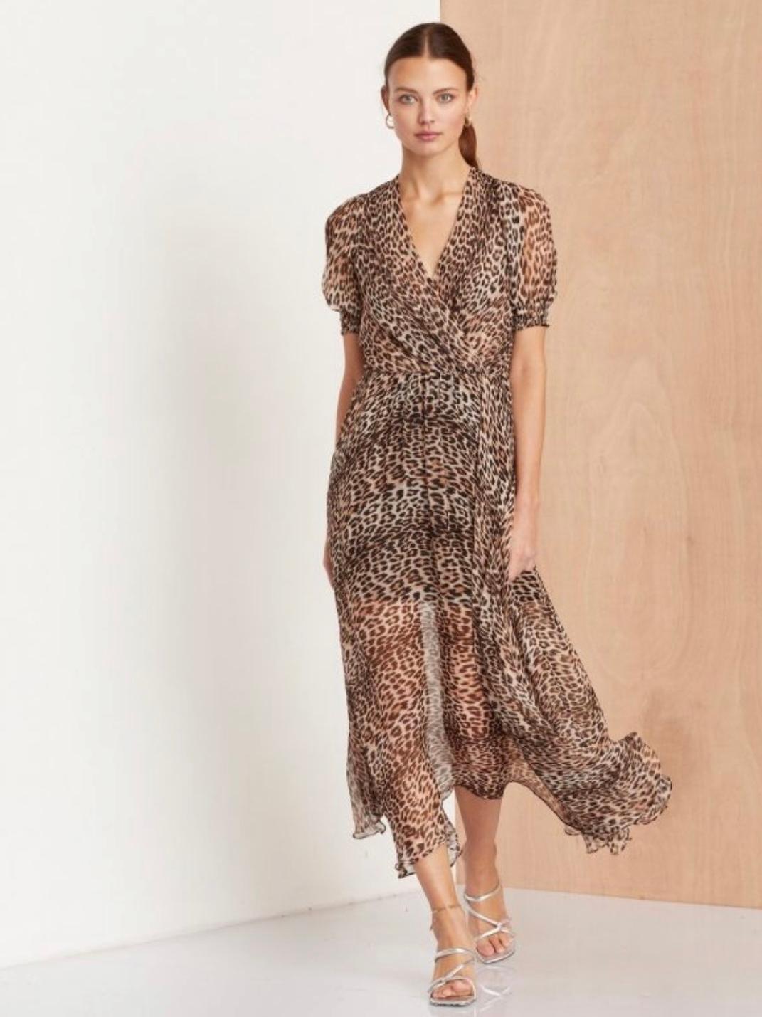 Bec & Bridge Kitty Kat Maxi Dress Leopard Print Size 10 - Image 3