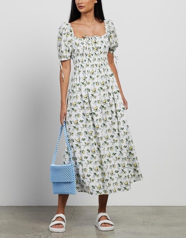 Faithfull the Brand Flora Midi Dress Bendita Floral Size 10 - Image 1