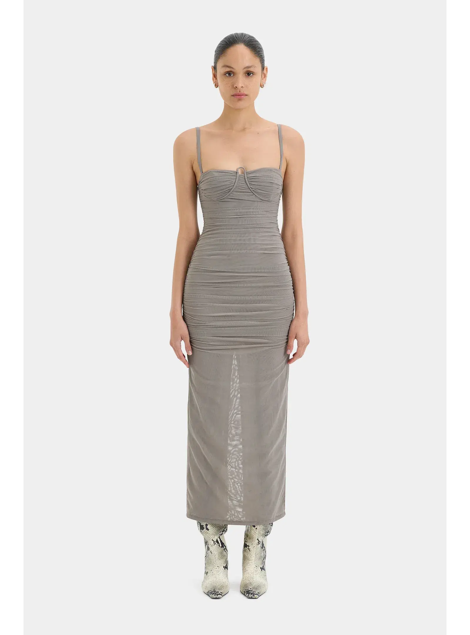 Sir the Label Jacques Gathered Midi Dress  Size 1 / AU 8 - Image 5