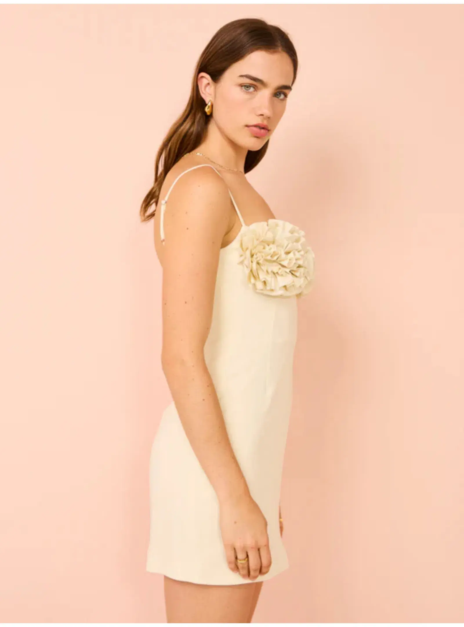 Rachel Gilbert Margot Mini Dress in Coconut Size 1 / AU 8 - Image 3