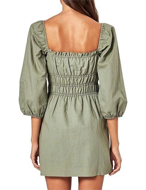 Charlie Holiday Boheme Mini Dress Khaki Size 10 - Image 3