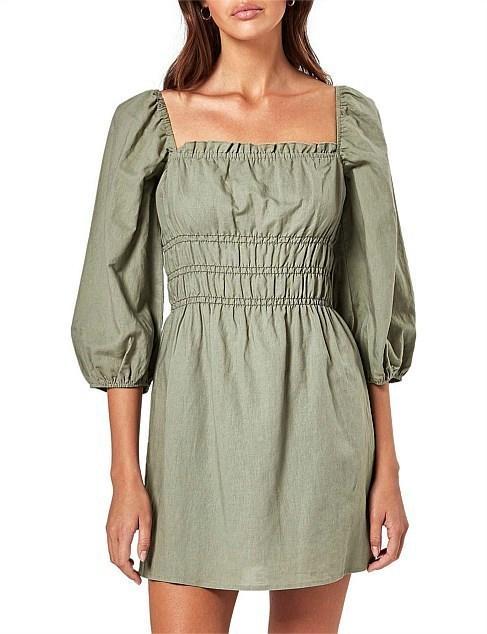 Charlie Holiday Boheme Mini Dress Khaki Size 10 - Image 2