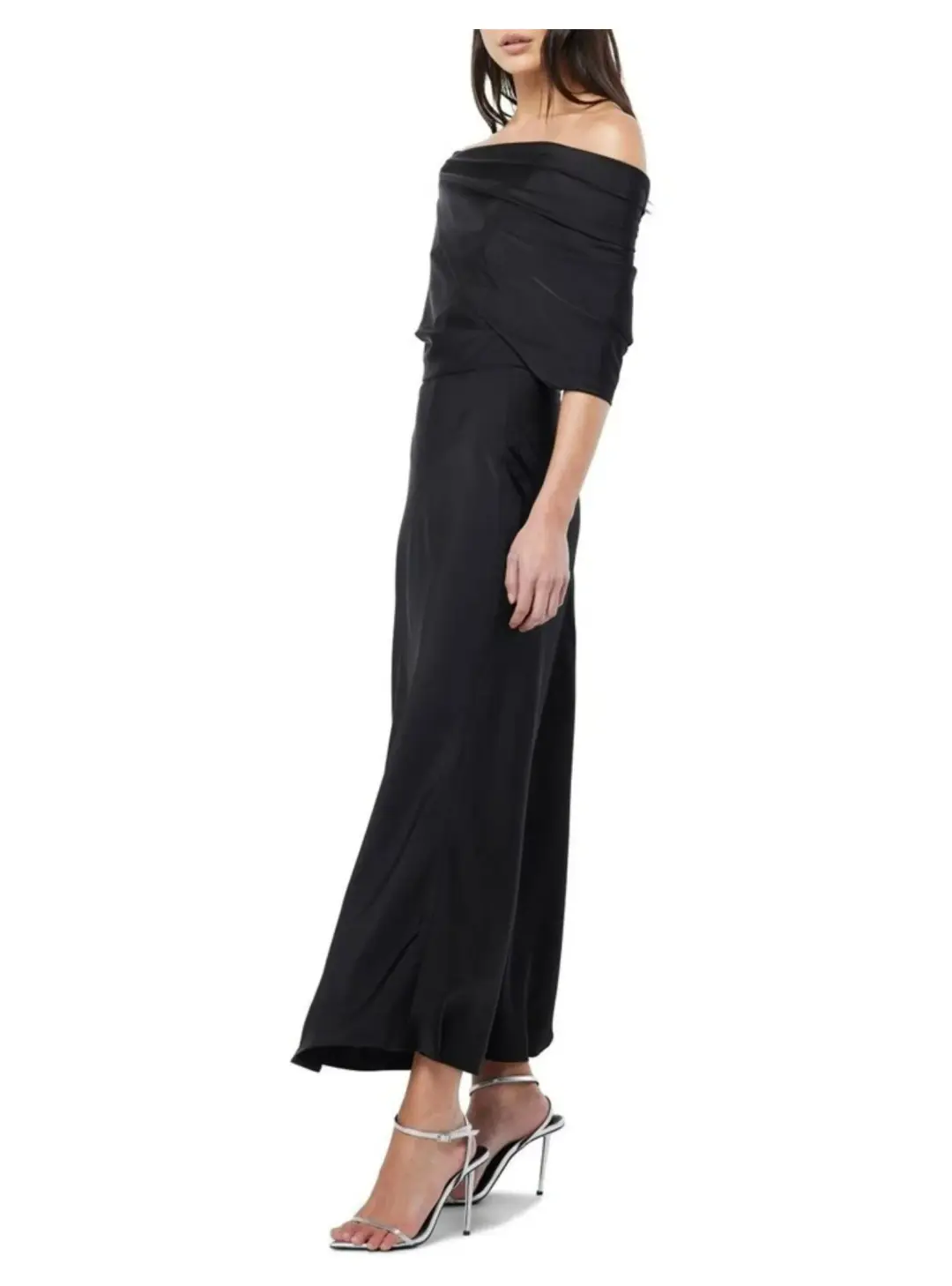 Mossman Love In The Dark Midi Dress Black Size AU 8 for rent on The Volte - main image