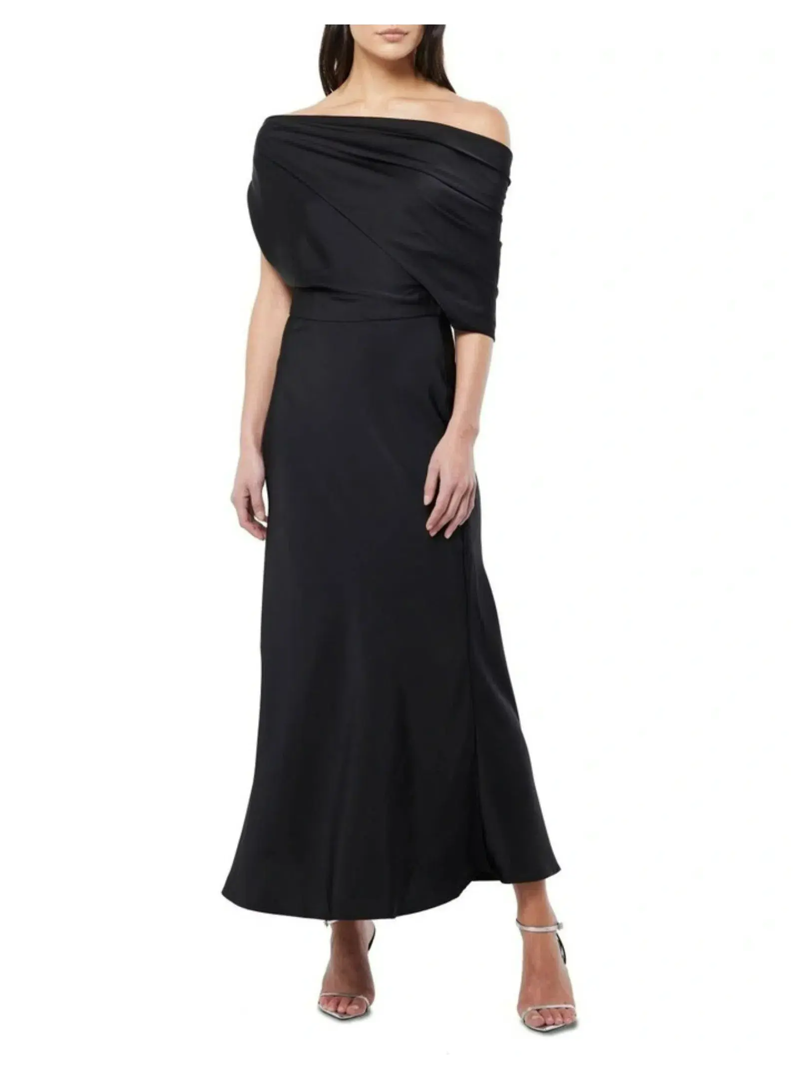 Mossman Love In The Dark Midi Dress Black Size AU 8 - Image 1