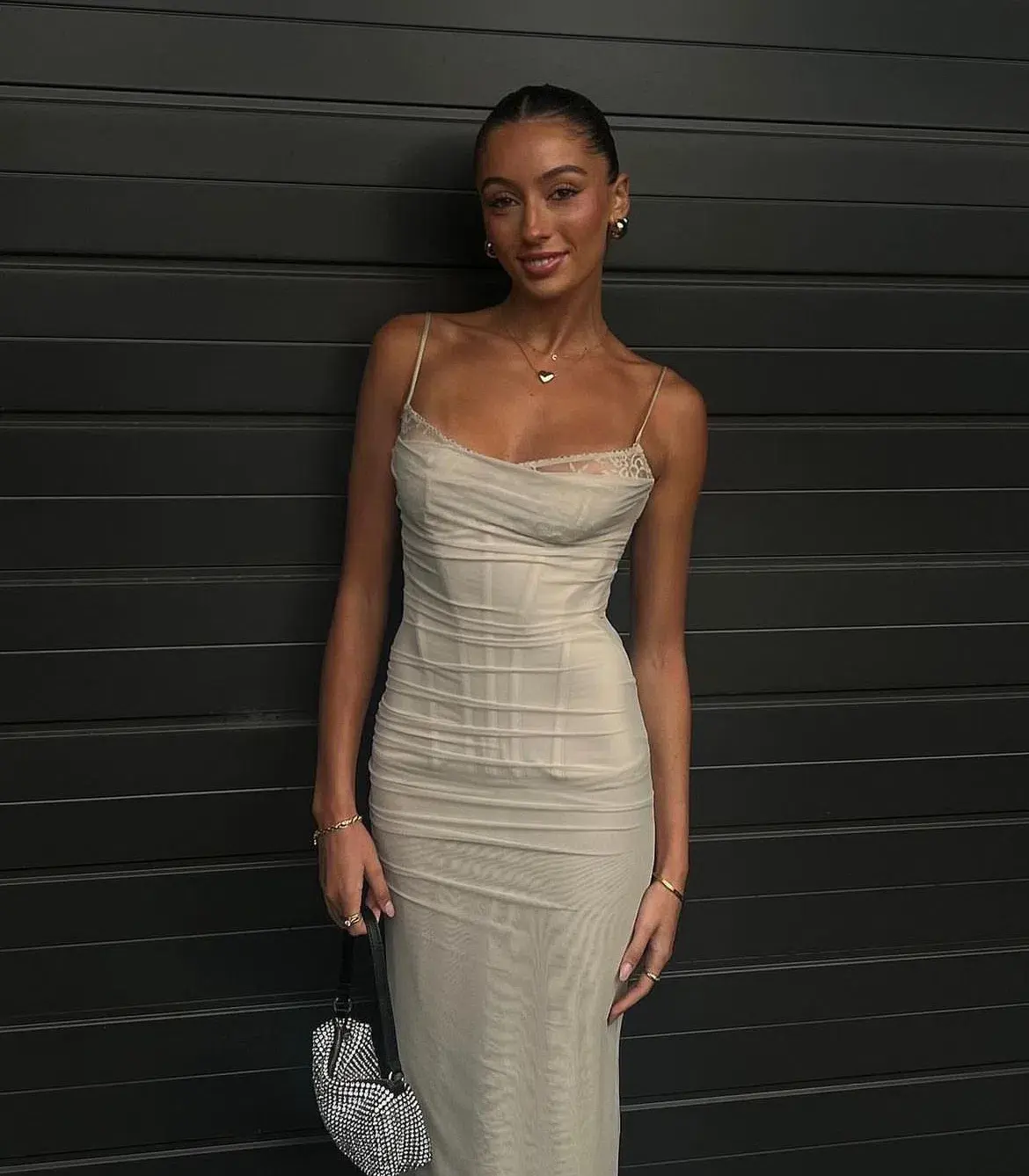 House of CB Nalini Maxi Dress Sand Size XS / 6 AU - Image 4