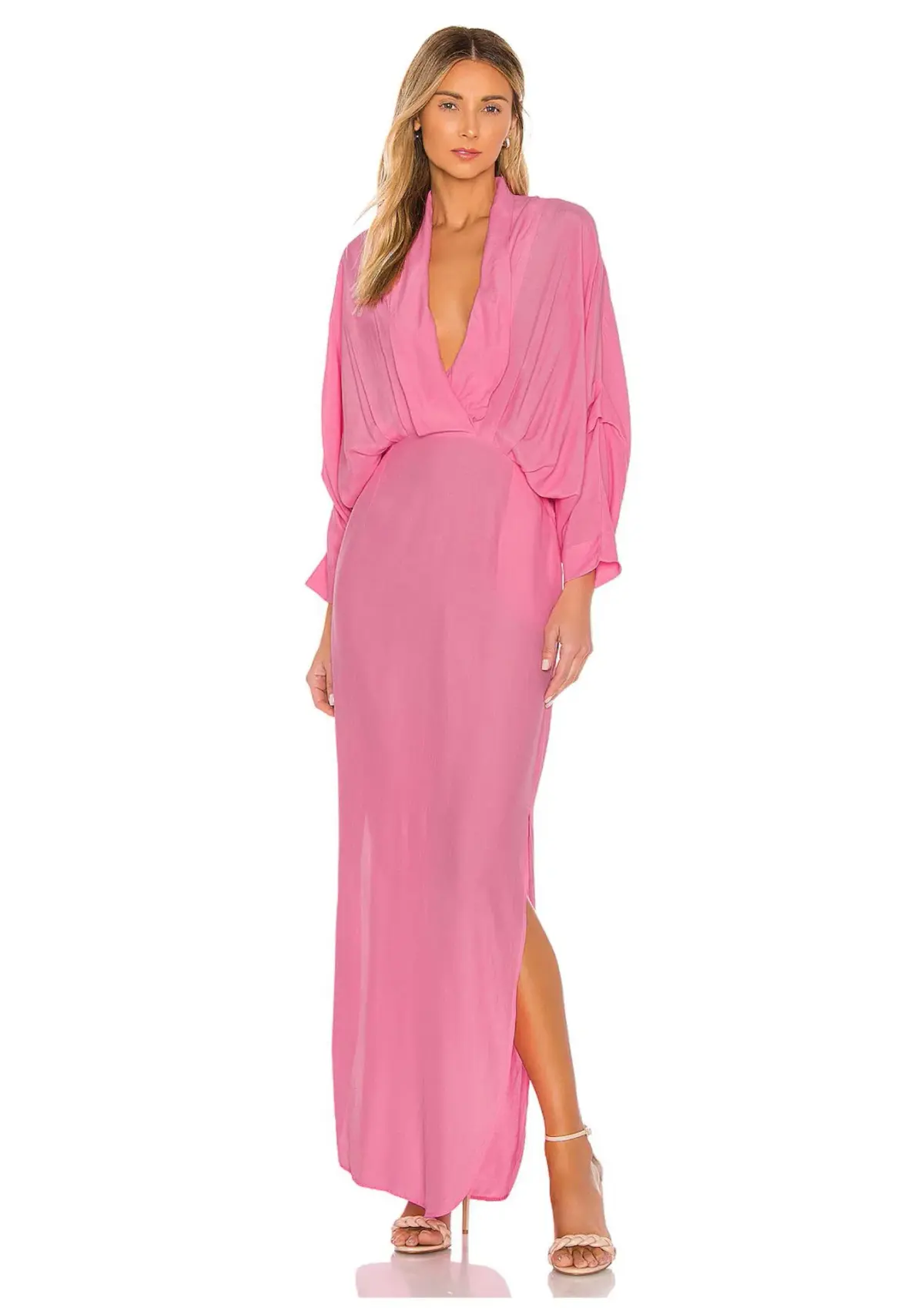 SWF Boutique Plunge Dress Floss Pink Size 6 - Image 1