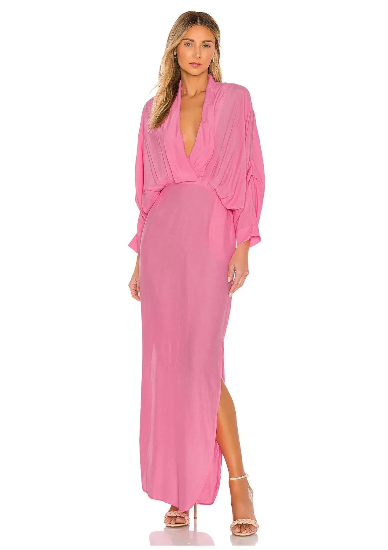 SWF Boutique Plunge Dress Floss Pink Size 6 - Image 1