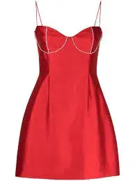 Rachel Gilbert Rozalia Mini Dress Red  Size 6 for rent on The Volte - main image
