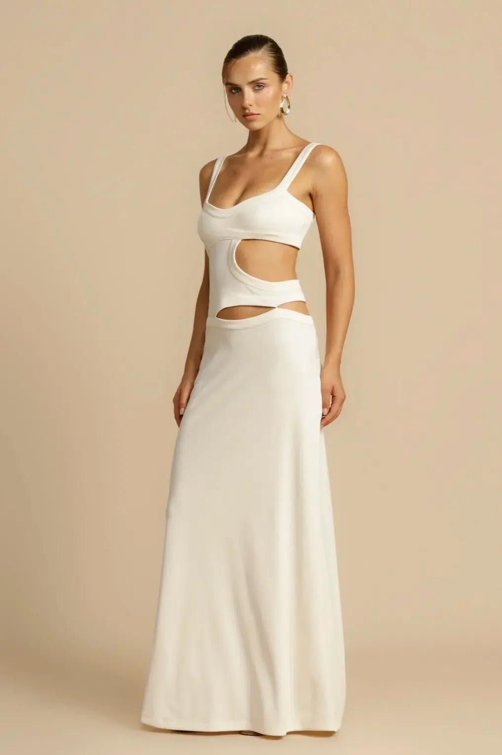Arcina Ori Jetta Maxi Dress White Size S/Au 8 - Image 4