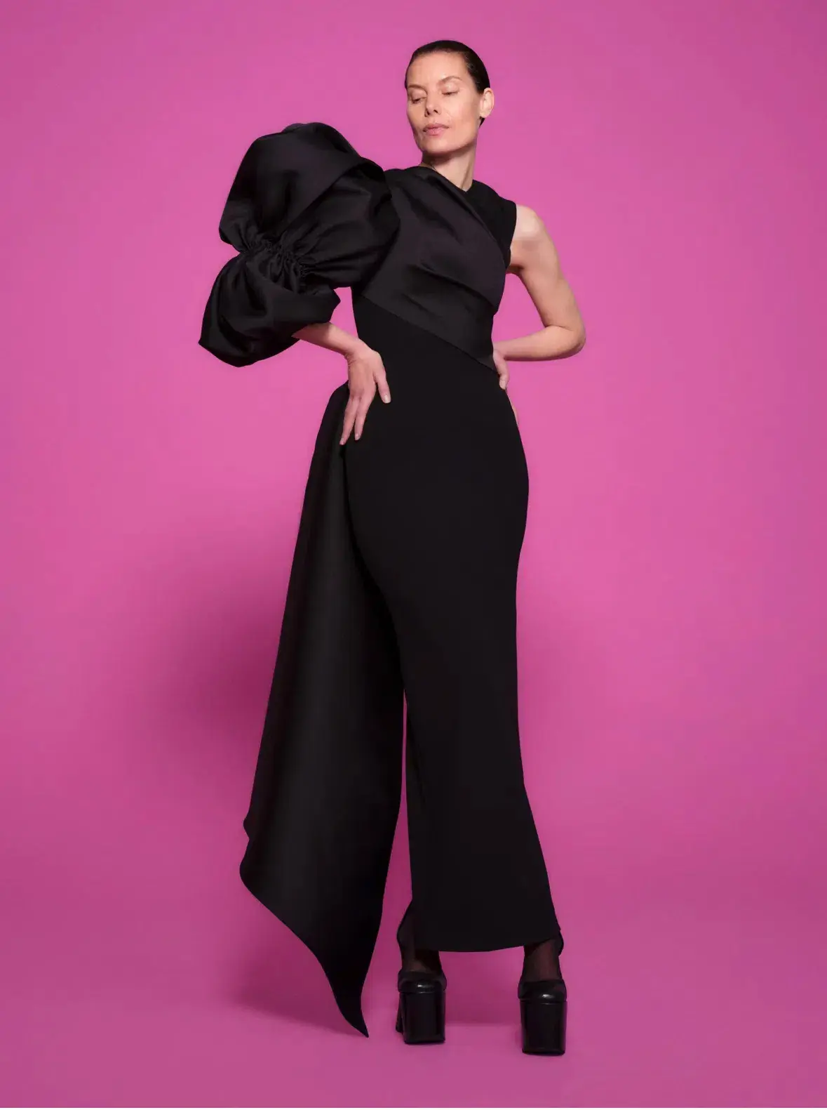 Solace London Moore Maxi Dress in Black Size 8 - Image 1