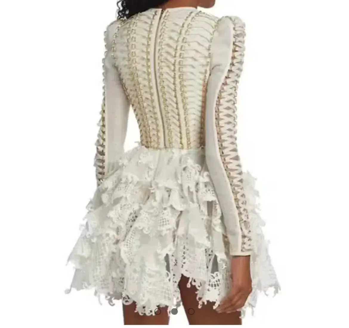 Zimmermann Coaster Corset Laced Dress in Natural Size 0/ Au 8 - Image 3