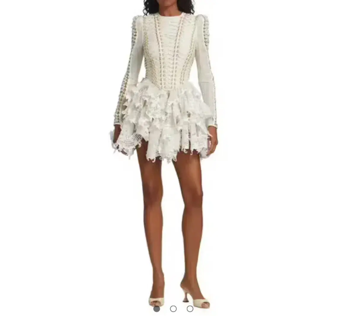 Zimmermann Coaster Corset Laced Dress in Natural Size 0/ Au 8 - Image 2
