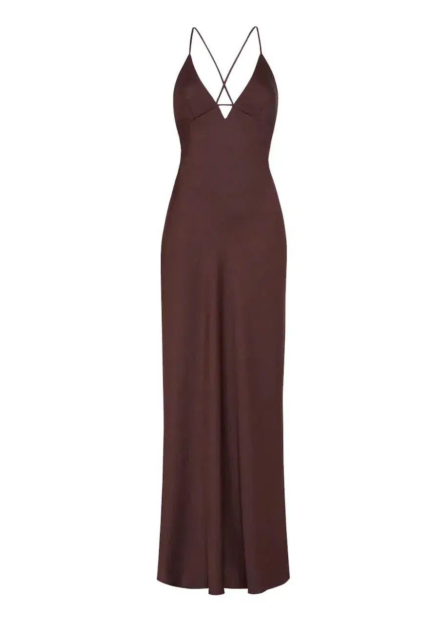 Manning Cartell Time To Shine Slip Dress In Truffle Size 4 for rent on The Volte - main image