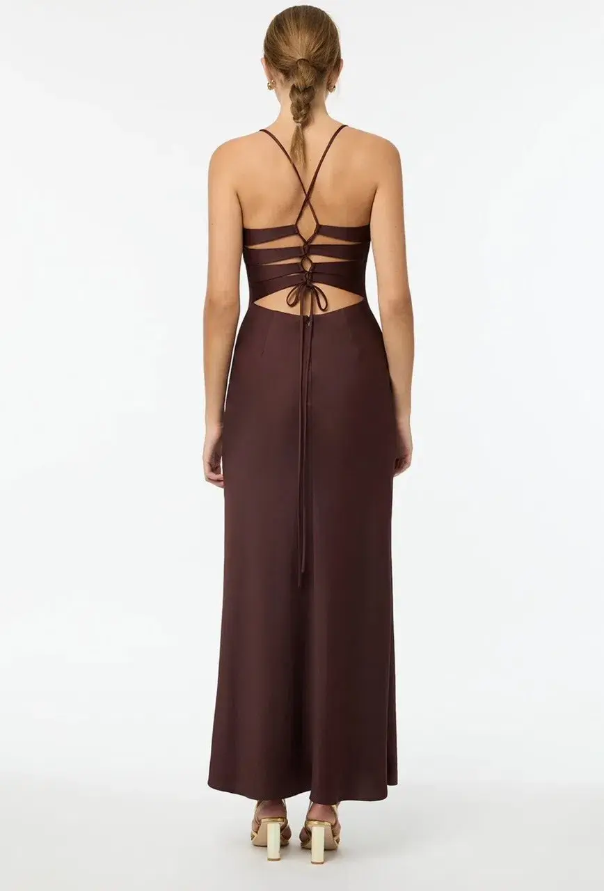 Manning Cartell Time To Shine Slip Dress In Truffle Size 4 - Image 4