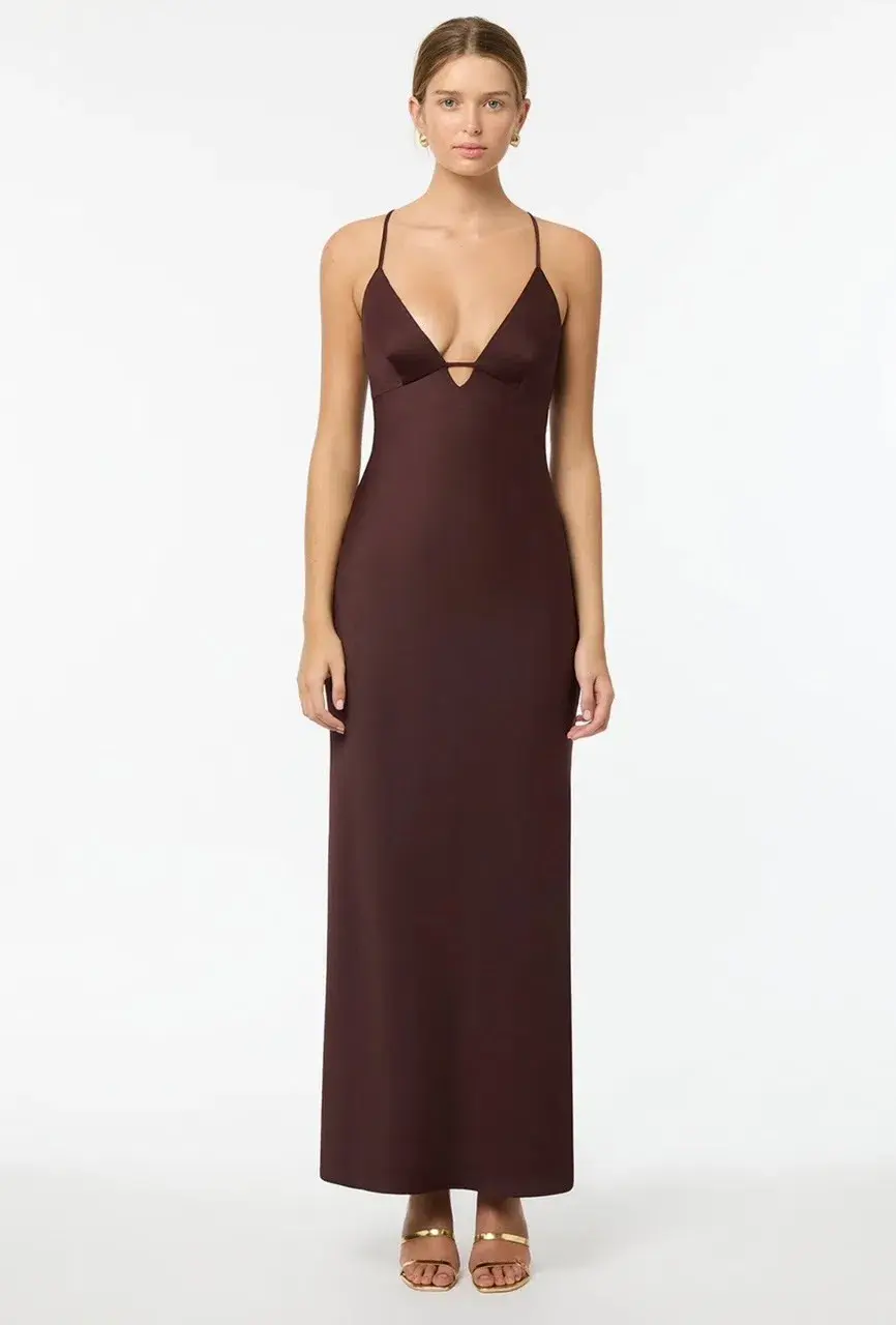 Manning Cartell Time To Shine Slip Dress In Truffle Size 4 - Image 1