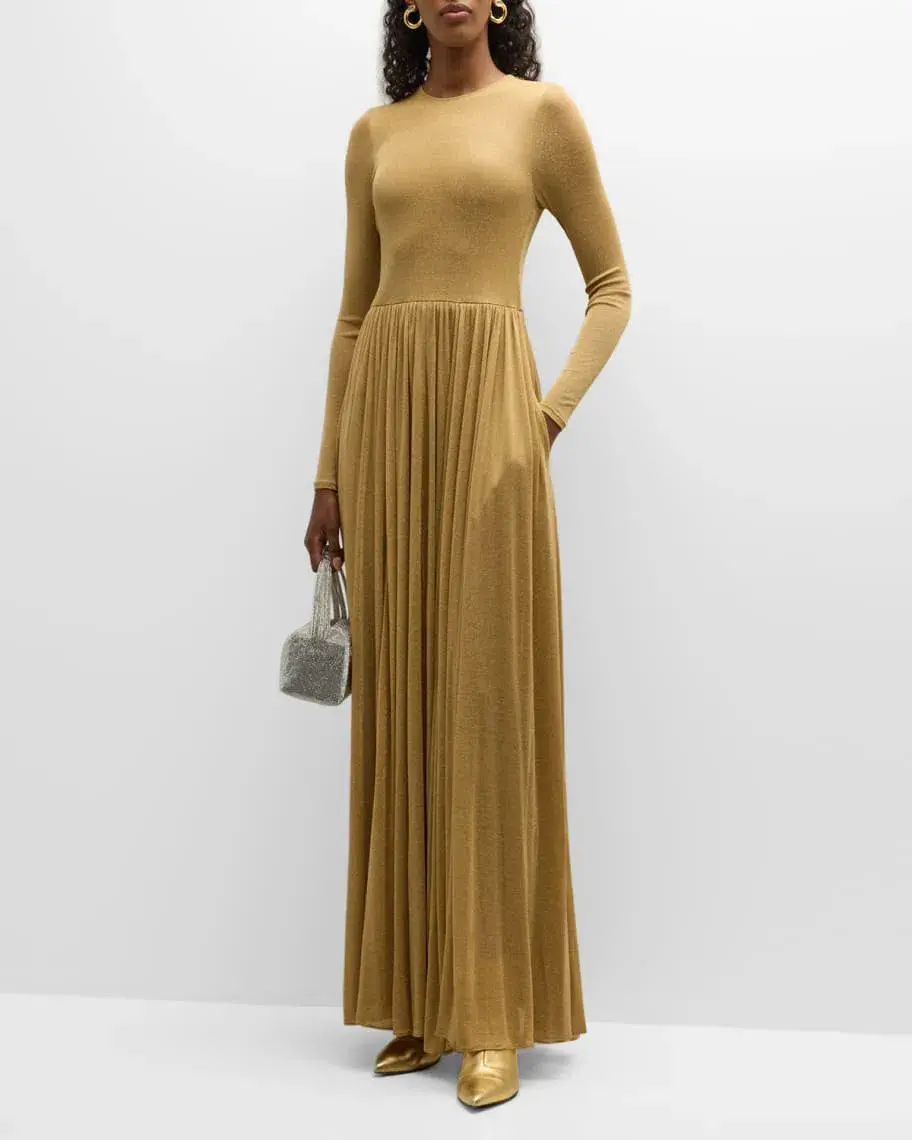Zimmermann Lyrical Sparkly Lurex Gown Gold Size 0/ Au 8 - Image 2