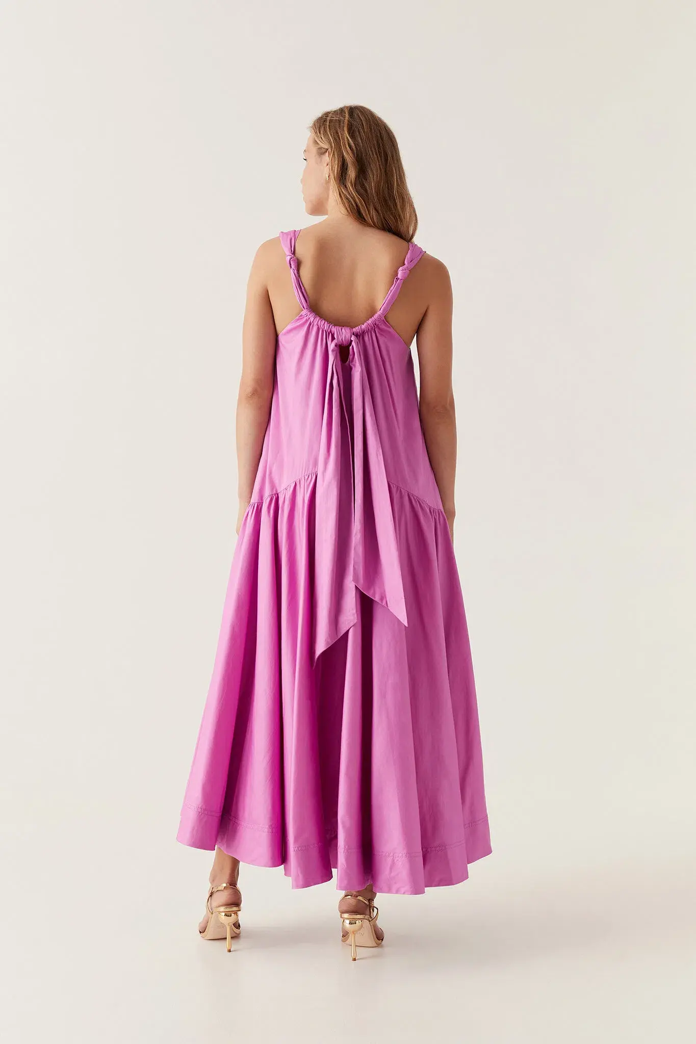 Aje Flora Midi Dress Muted Fuchsia Size 14 - Image 3