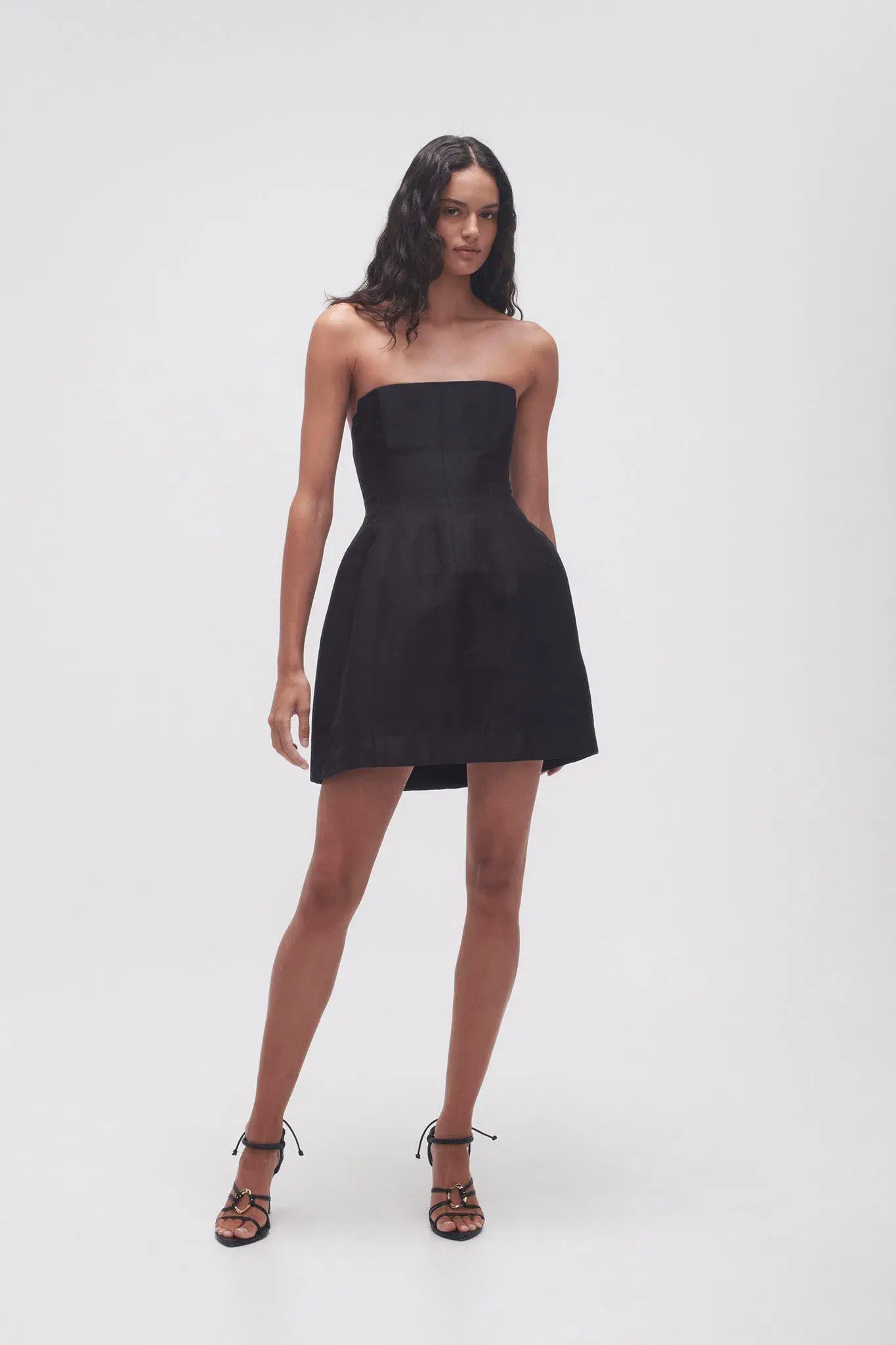 Aje Baret Strapless Mini Dress Black Size 6  - Image 1