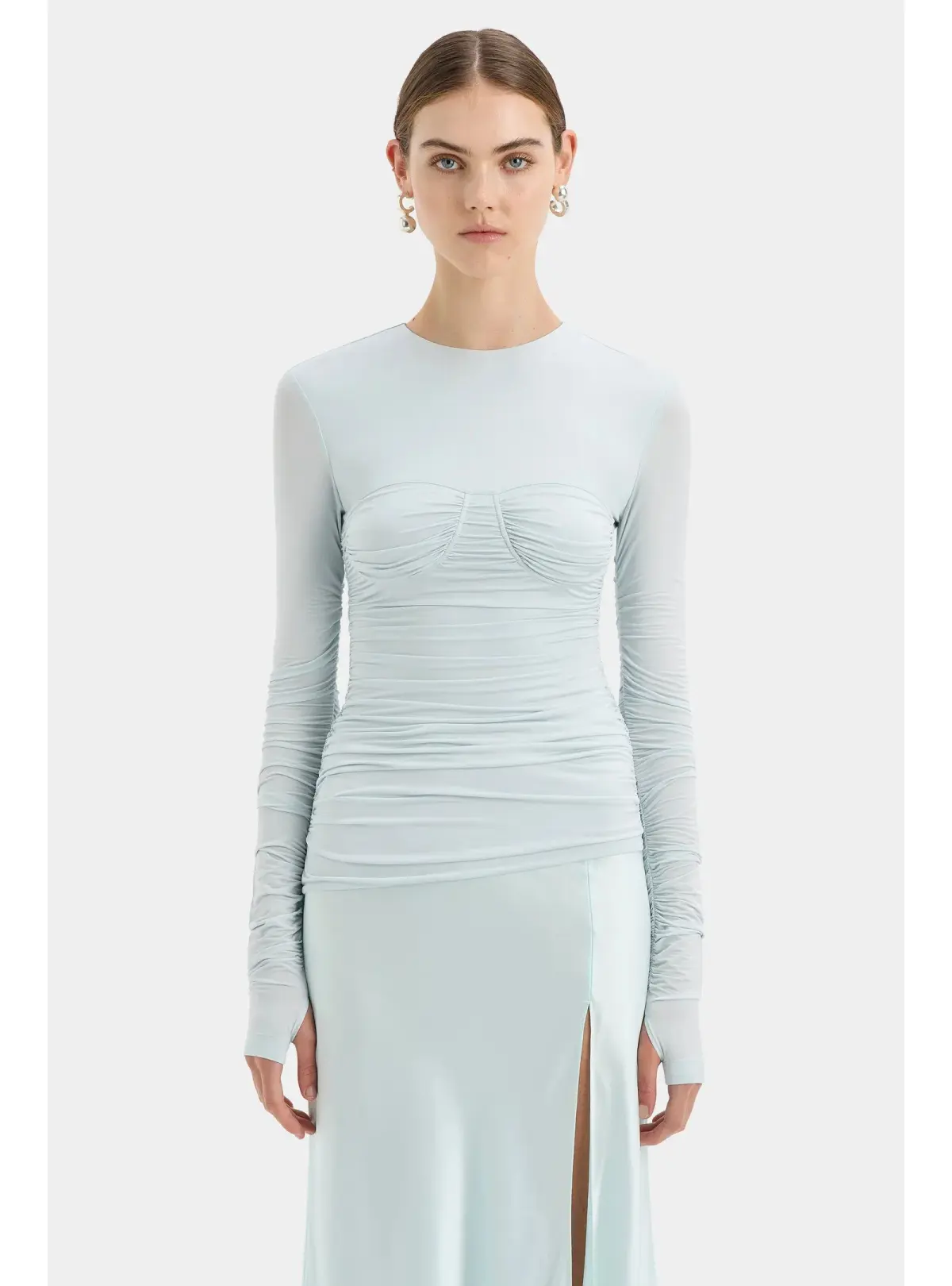 Sir The Label Alessia Draped Gown Ice Blue Size AU 8 - Image 2