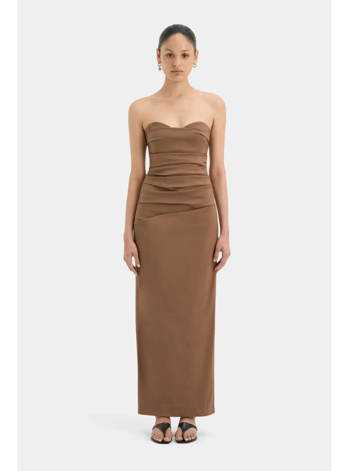 Sir the label Alba Strapless Gown in Mocha Size AU 6 - Image 1