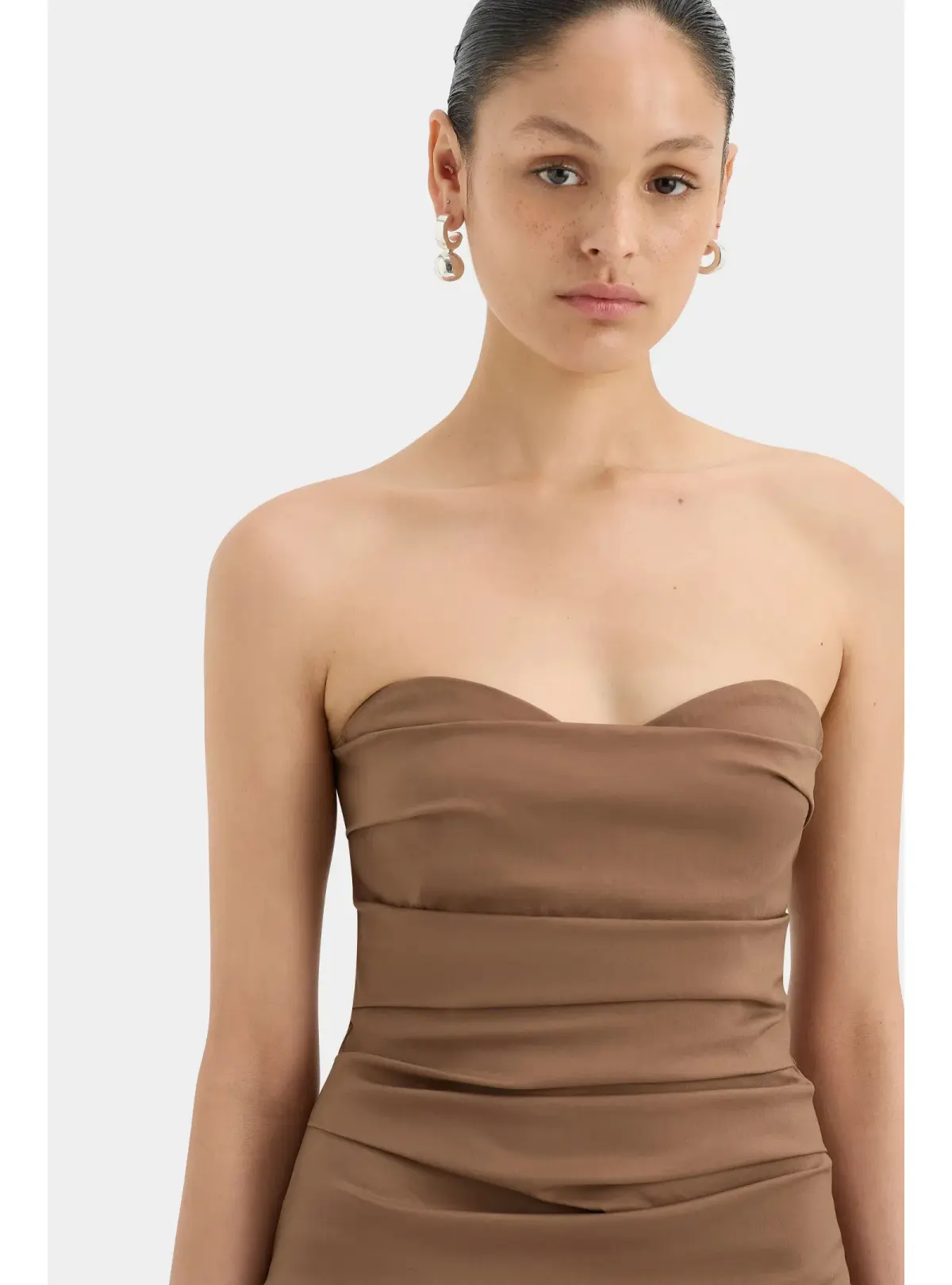 Sir the label Alba Strapless Gown in Mocha Size AU 6 - Image 4