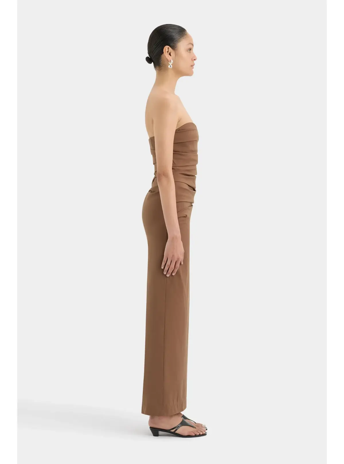 Sir the label Alba Strapless Gown in Mocha Size AU 6 - Image 2