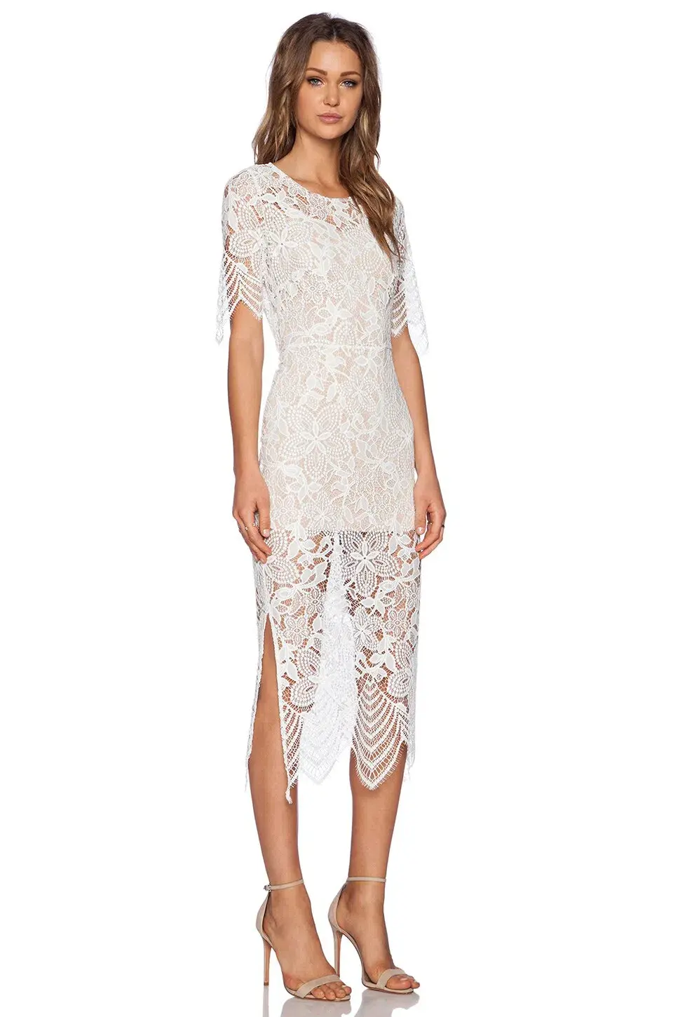 For Love and Lemons Luna Midi Dress White Size 10 - Image 1