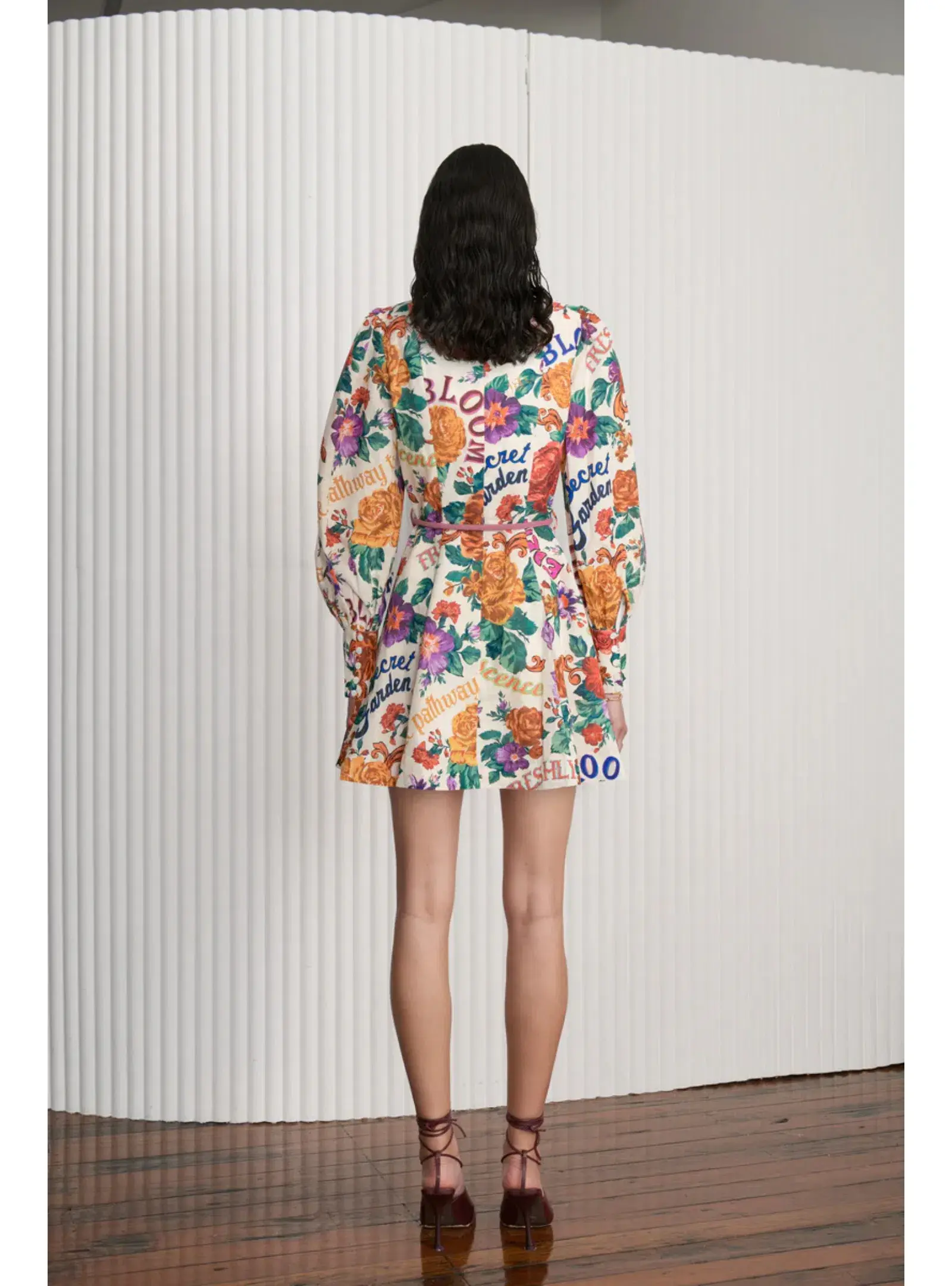 Kate Ford Palermo Long Sleeve Dress in Flora Size AU 10 - Image 2