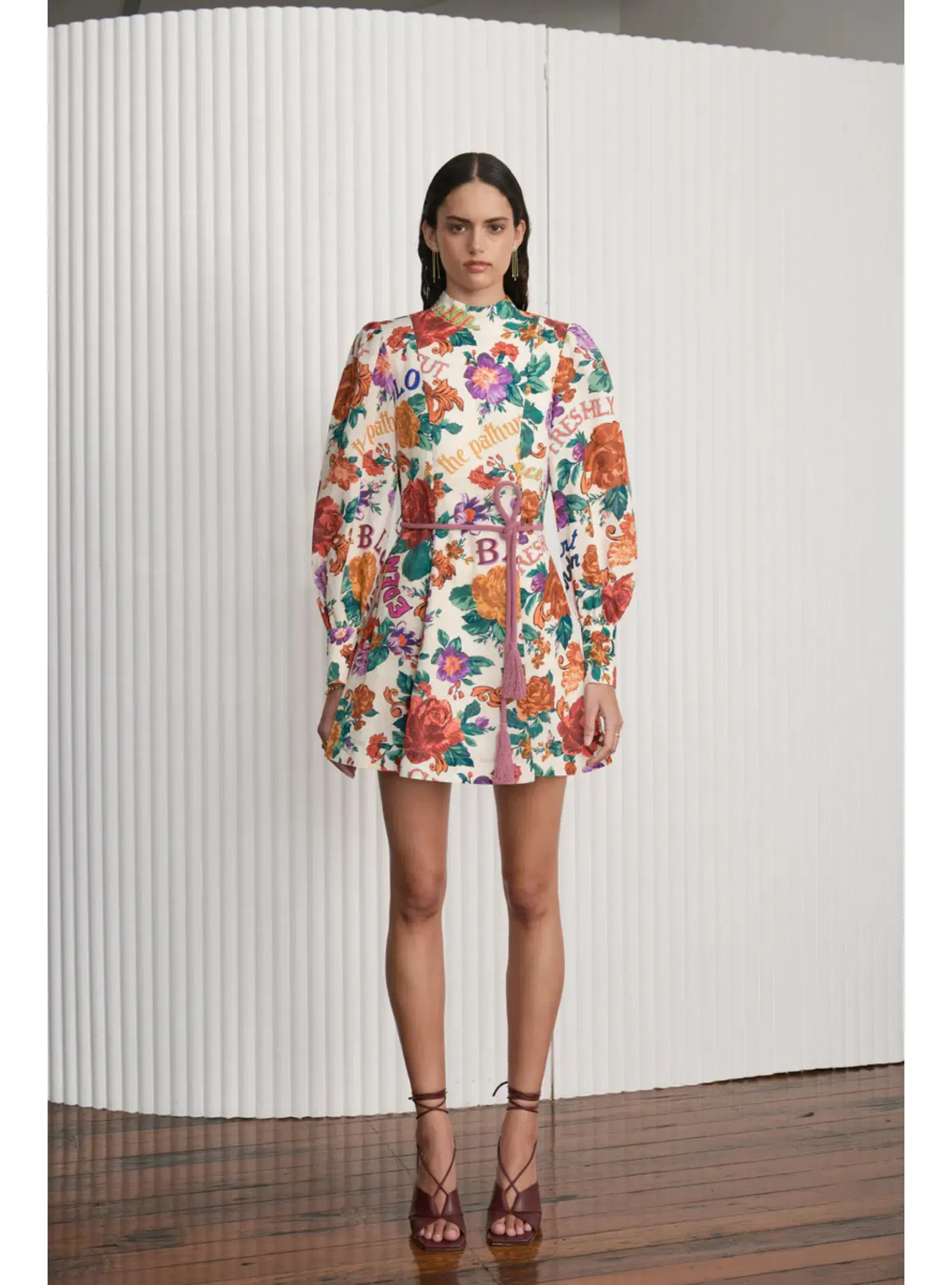 Kate Ford Palermo Long Sleeve Dress in Flora Size AU 10 - Image 1