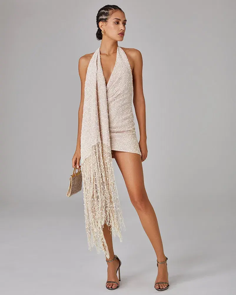 Jacquemus Valoria Mini Dress Cream Size 8 - Image 1