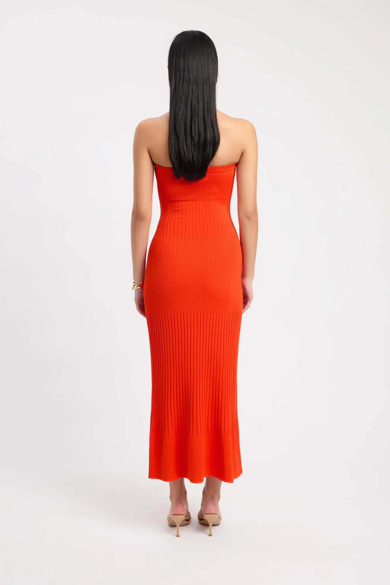 Kookai Serah Strapless Dress Mimosa Orange Size 10 - Image 2